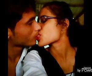Indian school girl kissing
