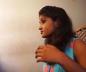 Cute Young Indian Girl Navel Play