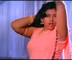 Meena sexy yummy armpit in sleeveless blouse saree