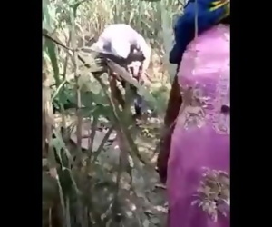 Desi aunty and old man caught having sex public forest..