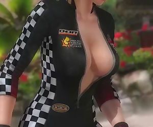 Dead or alive 5 Tina hot blonde in tight race queen costume ass exposure !