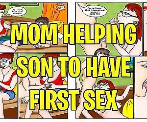 MOM HELPING SON TO HAVE FIRST SEX 10 min