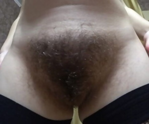 Milf in early pregnancy, very hairy pussy, big nipples