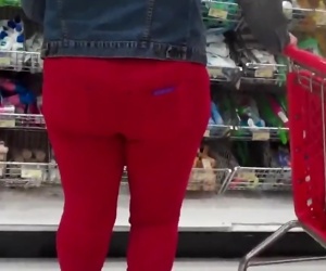 Blonde BBW Wife Farts In Red Pants