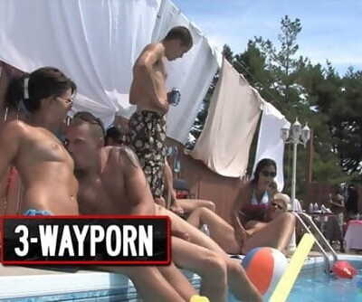 3-WayPorn - INSANE Pool Party Orgy