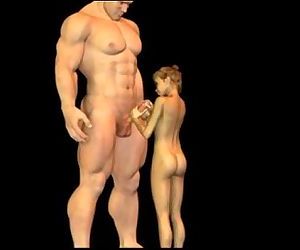 Giant Man having sex with a small..