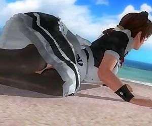 Dead or alive 5 sexy teen in maid costume nice upskirt panty shots from ass