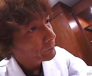 Uncensored Japanese nurse CMNF anal inspection Subtitled 5 min