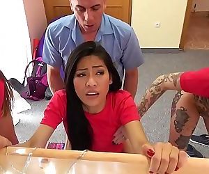 Fake Hostel Italian Thai and Czech soccer babes squirting in crazy orgy 8 min HD