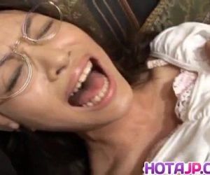 Asian babe Riku Shiina shows off talents with vibrator in..