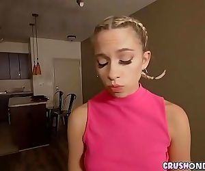 Blonde Teen Stepdaughter Blackmails Daddy 8 min HD