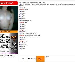 Hot omegle girl completes points game and cums.