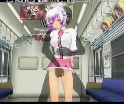 3D HENTAI Subway Schoolgirl let..