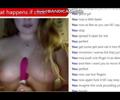 Blonde Girl Playing on Omegle